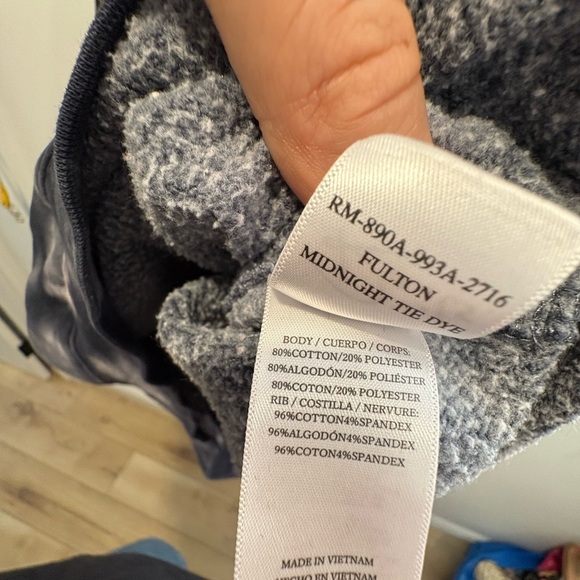 EUC-Rails Fulton Tie Dye Hoodie Sweatshirt Mens Blue Pullover - Picture 6 of 9